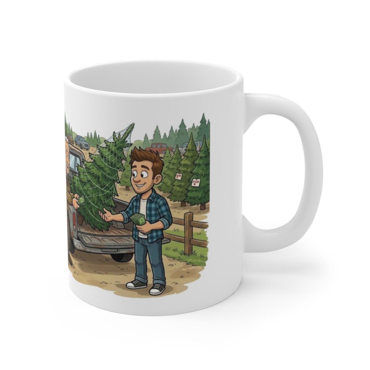 Funny Christmas Tree Mug, Dad Joke Coffee Cup, Festive Gift for Him image 4