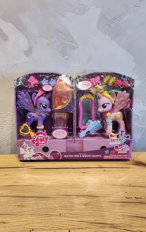 Hasbro MLP My Little Pony Princess Luna Princess Celestia MLP Fashion Style Canterlot RARE Vintage Toy Etsy Australia