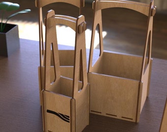 Laser Cut Wooden Wine Gift Box Template (Digital Download)