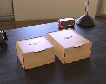 Wooden Tea Box Laser Cut File | Tea Bag Organizer SVG | Kitchen Storage Chest | 2 Sizes Included (4 & 6 Slots) | 3mm 4mm 6mm | LBRN2