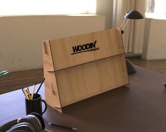 Laser Cut Retail Display Template: Customizable Counter Stand (SVG, DXF, Ai, Lbrn2)