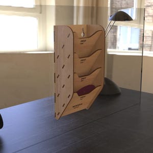 Schuurpapier organizer SVG | Schuurschijfhouder 5 inch | Workshop wandopberger | Korrelsorteerder | Lasergesneden bestand | 3 mm 4 mm 6 mm 1/8 1/4 |