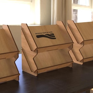 Exhibidor modular de mostrador: Plantilla cortada a láser (SVG, DXF, Ai, Lbrn2)