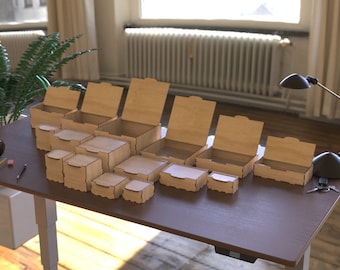 Laser Cut Box with Flip Lid: 16 Sizes, SVG DXF AI Lbrn2 (Digital Download)