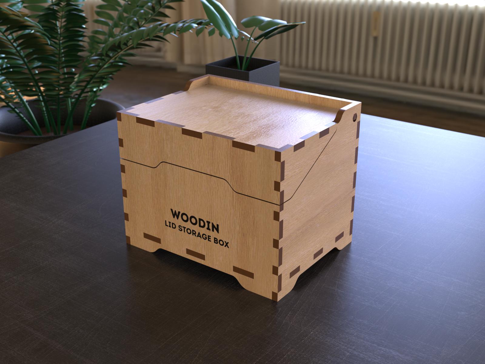 Wooden Storage Box With Hinged Lid SVG | Laser Cut Keepsake Box File ...