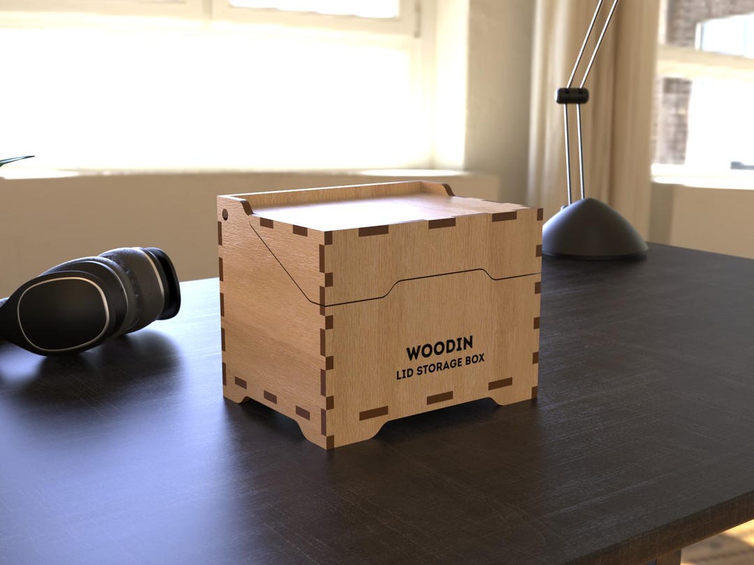 Wooden Storage Box With Hinged Lid SVG | Laser Cut Keepsake Box File ...
