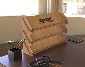 Laser Cut Retail Display Template: Customizable Counter Stand (Digital Download)