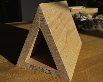 Triangle Book Holder | Nightstand Book Holder | Wooden Bookmark | Book Stand (text personalization)