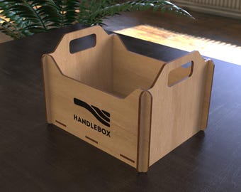 Laser Cut Wooden Handle Box Template: SVG DXF AI Lbrn2 (Digital Download)