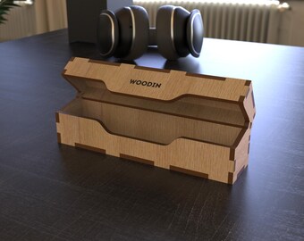 Wooden Pen Box Laser Cut File | Hinged Pencil Case SVG | Presentation Gift Box | Desk Accessories Organizer | 3mm 4mm 1/8" | LBRN2