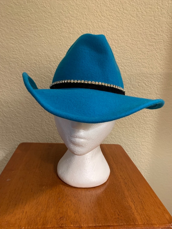 Vintage Sonni San Francisco Teal Wool Felt Hat