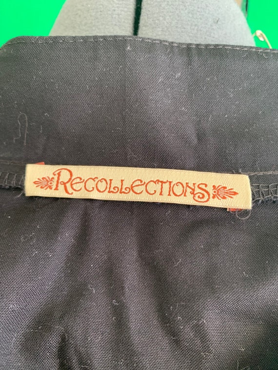 Recollections Black Cotton Button Front Victorian… - image 4