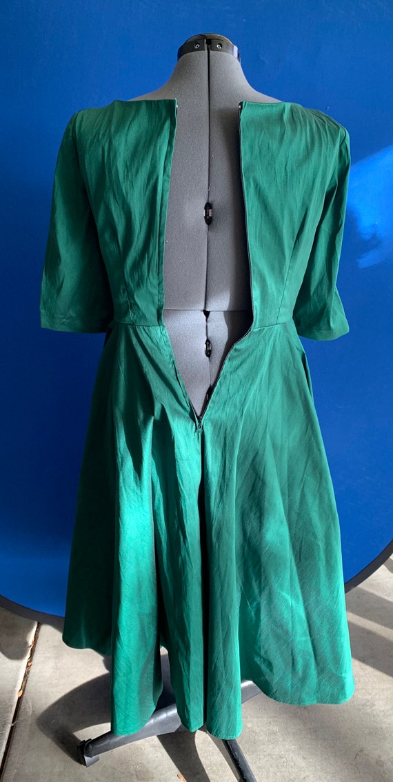 Recollections Green 1940's-50"s Dress, Size Small… - image 3