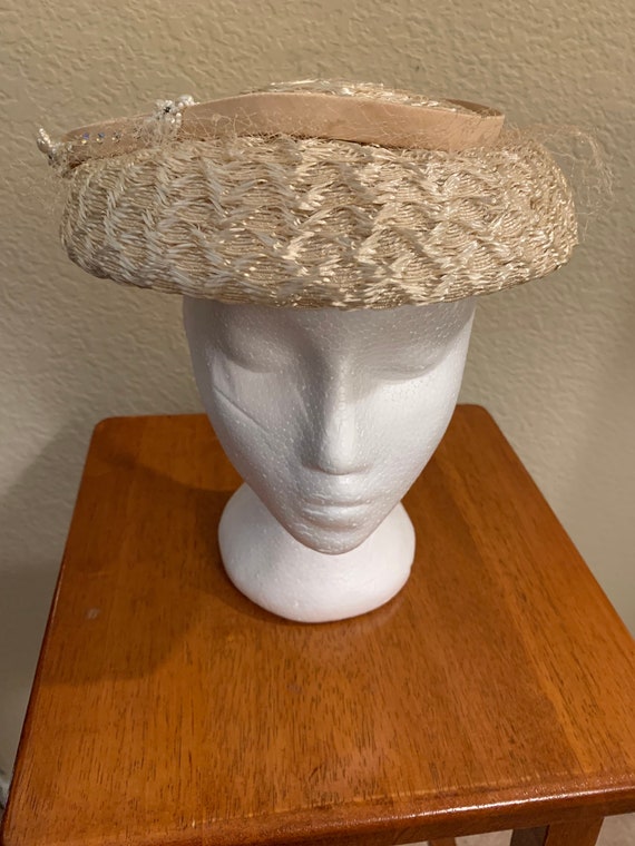 1950’s Vintage Cream Straw Hat