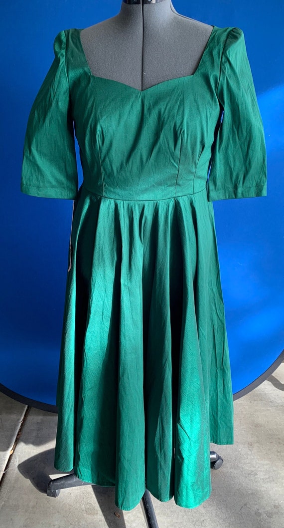 Recollections Green 1940's-50"s Dress, Size Small,