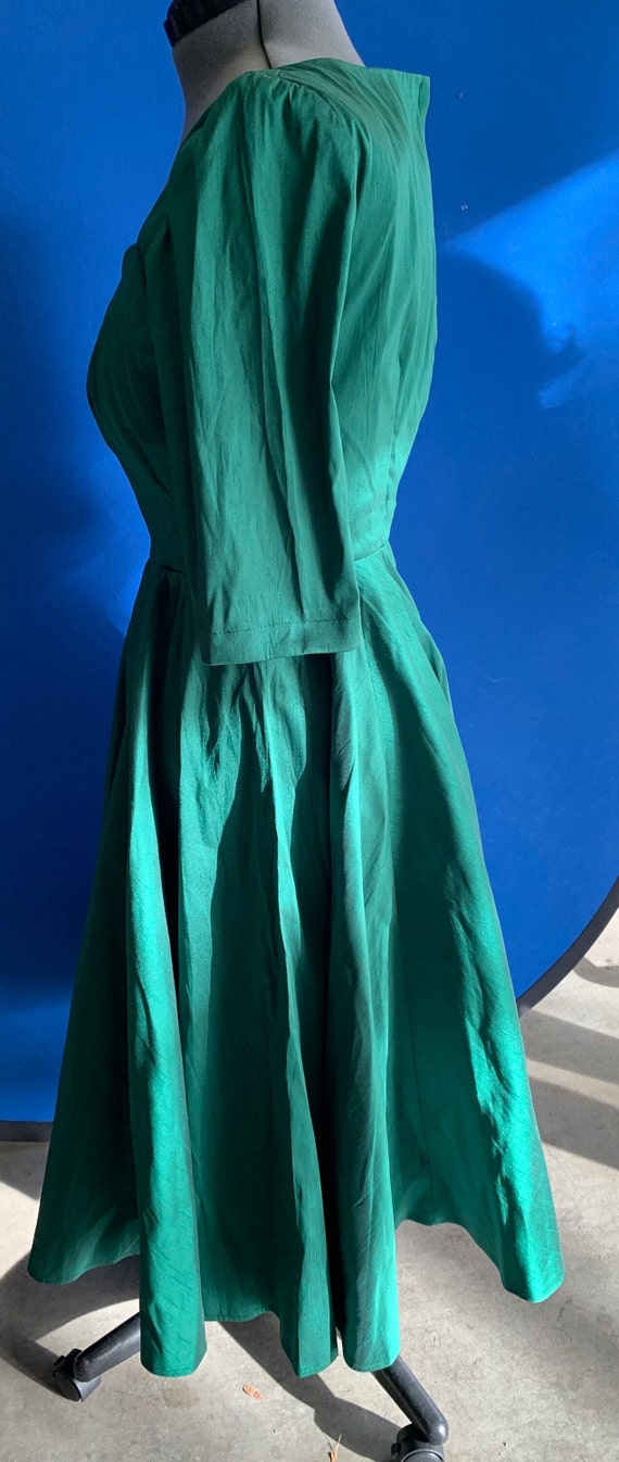 Recollections Green 1940's-50"s Dress, Size Small… - image 4