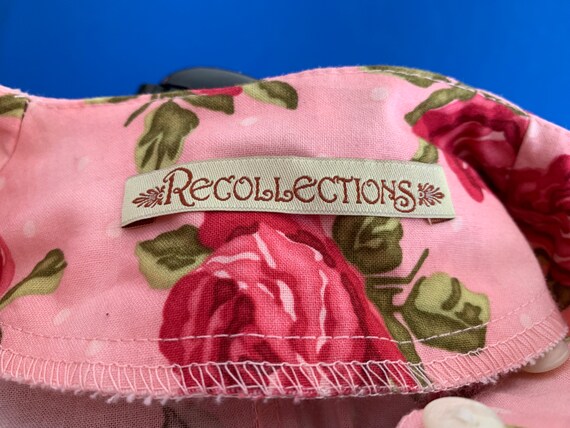 Recollections Pink Rose Patterned Cotton Civil Wa… - image 5
