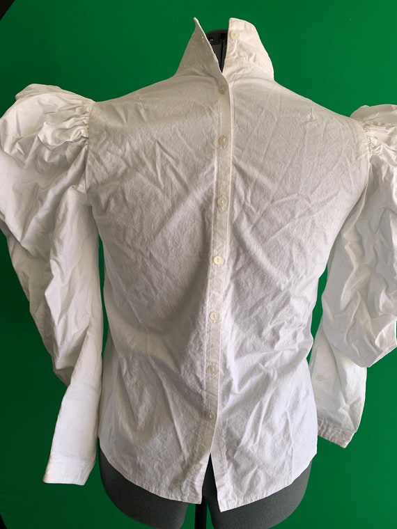 Recollections White Victorian Cotton Blouse, Size… - image 3