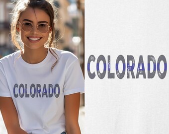 Colorado Thin Blue Line Shirt, Back the Blue, Law Enforcement Support, Police Officer Gift, Deputy Gift, State Thin Blue Line