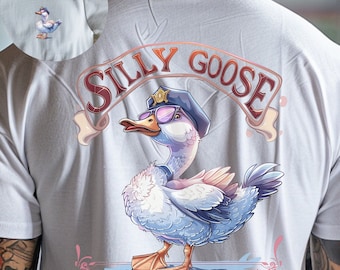 Koszulka Silly Goose LEO, koszulka Thin Blue Line, prezent dla policjanta, zabawna koszulka policjanta, koszulka dla funkcjonariusza organów ścigania, koszulka Silly Goose, koszulka zastępcy