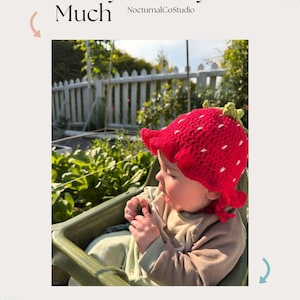 Crochet Strawberry Baby Hat Pattern – Instant PDF Download