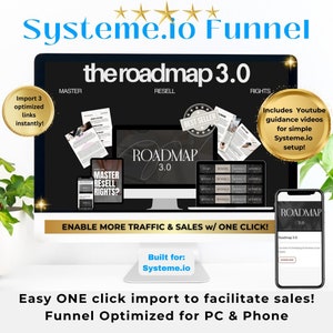 Modèle numérique de site Web optimisé pour l'entonnoir de conversion Systeme.io Configuration facile pour augmenter le trafic
