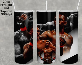 20oz Israël adesanya ufc mma eerbetoon tuimelaar digitale PNG Download Design Sublimatie Wrap