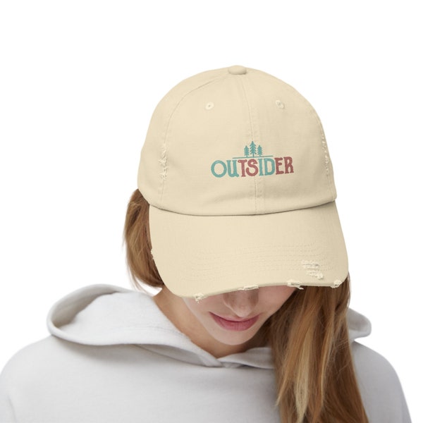 Unleash Your Inner Outsider with Our Distressed Cap, Nature Lover's Cap of Honor, Camping Hats, Outdoor Outfit Accessories