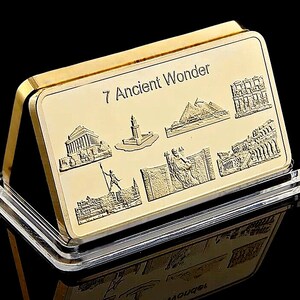 Gold Plated Ingot. 7 Wonders of the World. #51#