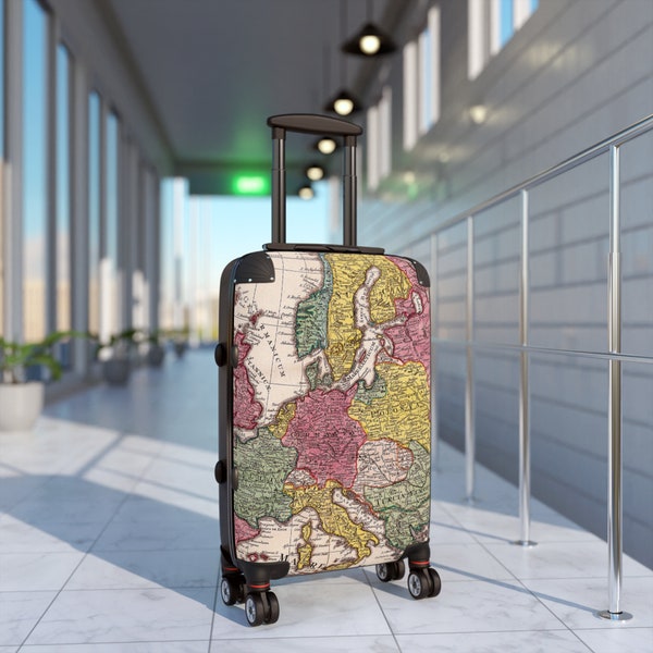 Carry-On Suitcase, Old World Map Design Suitcase, Birthday Gift for Son, Father's Day Gift, Lightweight Suitcase, Solo Traveler Carry-on