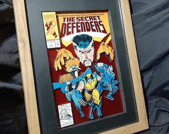 Secret Defenders Shadow Box 4 layer 11x14 glossy comic book cover