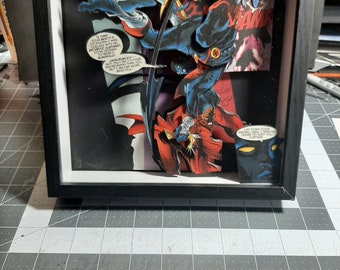 Nightcrawler 9x9 comic book page shadowbox art 5 layer