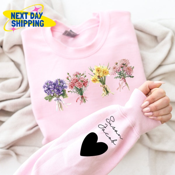 Custom Mama's Garden Shirt, Gift Shirt, Flower Sweatshirt, Mom Gift Hoodie, Mama Hoodie, Custom Gift Love Shirt, Personalized Mama Sweater