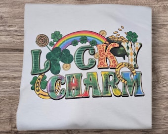 St. Patrick's lucky charm sublimation design, Irish Day Lucky Charm, Lucky Day.