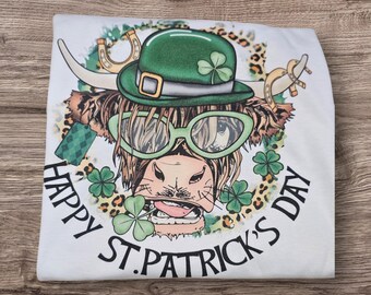 St. Partick's Day Highland Cow, Highland Cow, Irish Highland Cow