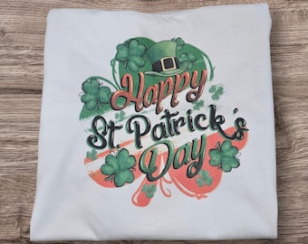 Happy St. Patrick's Day DTG design, St. Patrick's Day, St. Patrick's Shamrock