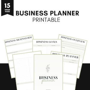 Minimalist Business Planner | Printable Business Planner Bundle | Business Planner Template | Small Business Planner | Business Organizer