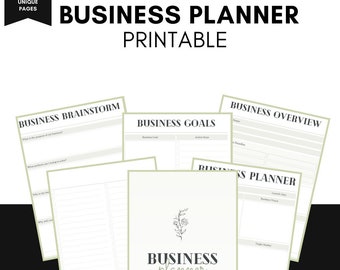 Minimalist Business Planner | Printable Business Planner Bundle | Business Planner Template | Small Business Planner | Business Organizer
