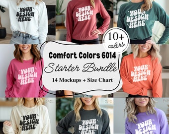Comfort Colors 6014 Mockup Bundle, Comfort Colors 6014 Mockup, 6014 Comfort Colors, Comfort Colors Bundle, Comfort Colors Size Chart Mockup