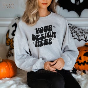 Halloween Gildan 18000 Sport Grey, Fall Gildan 18000 Mockup, 18000 Halloween Mockup, G18000 Bundle, Holiday 18000 Mockup, Boho Influencer