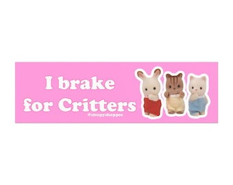 Imán para coche de Calico Critters: Pegatina de vinilo para parachoques (25 x 7,6 cm)