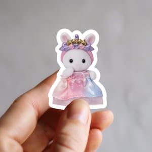 Calico Critters Stickers Animal Sticker Vinyl Calico Critters Water Bottle Sticker for Laptop Sticker for Phone Case Stickers for Journal