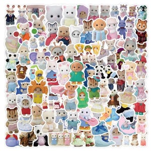 Critters Stickers 20 pcs Stickers Laptop Stickers Journal Stickers Calico Stickers Scrapbook Cute Animal Stickers