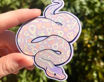 Ball Python Sticker-- Pastel Snake Vinyl Sticker MULTI DESIGNS!