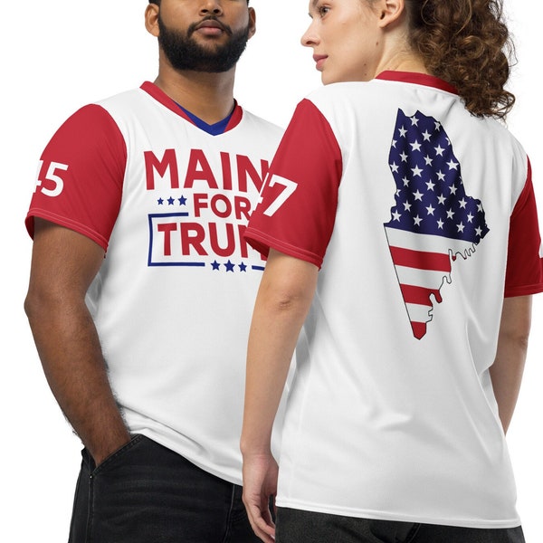 Maine Trump Shirt Donald Trump Sports Jersey Gift for MAGA Make America Great Again Recycled Unisex