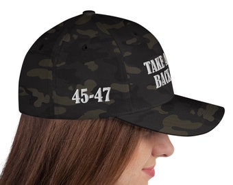 Casquette MAGA en sergé structuré avec camouflage brodé Take America Back Again pour républicain