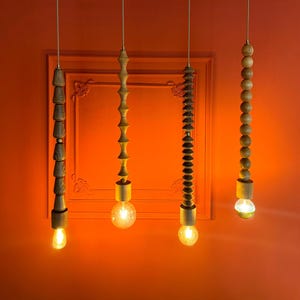 Wooden Pendant Light, Ceiling lamp, Nordic ilumination, Rustic Light, Wooden Lamp, Scandinavian Lamp, HandMade Pendant Light