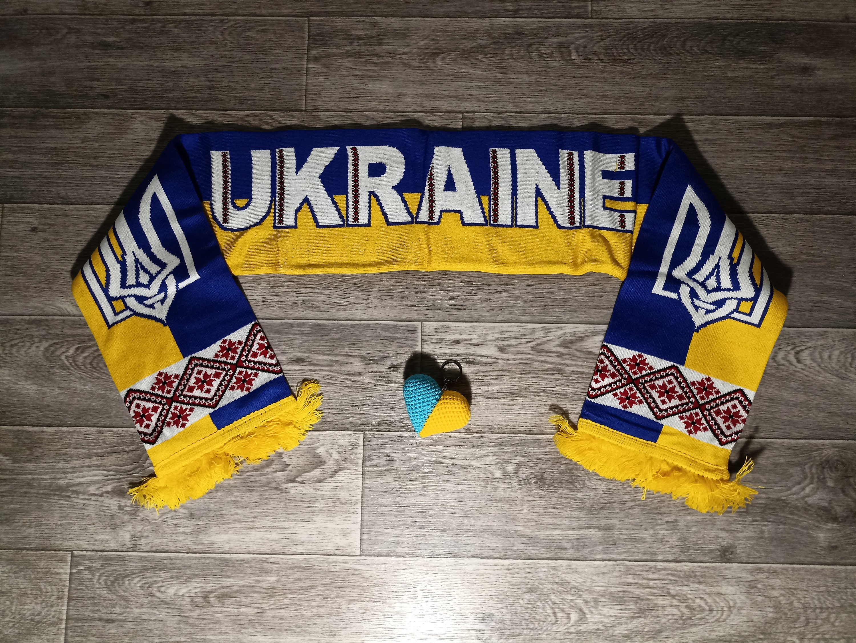 Ukraine Ukraina Soccer High-definition Hd Knit Scarf Free Ukraine