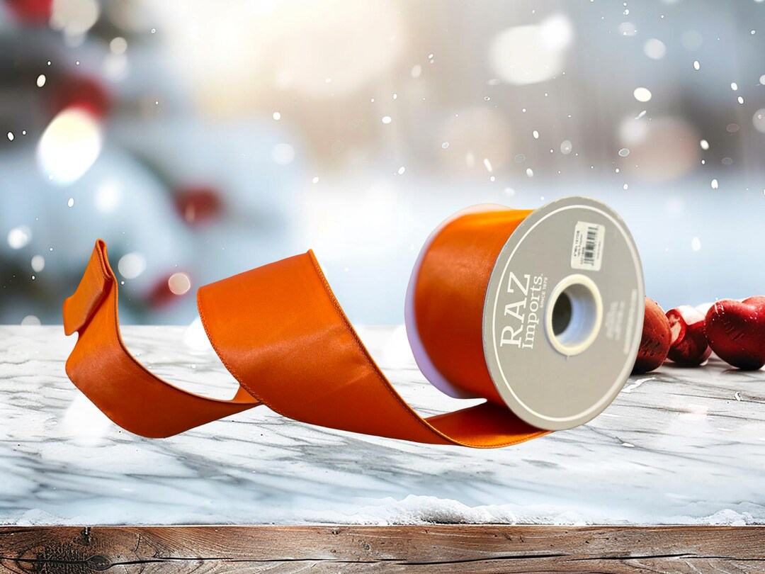 Orange Raz Ribbon 2.5 Inches X 10 Yards - Etsy