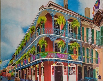 Impresiones de pinturas del carnaval de Nueva Orleans
